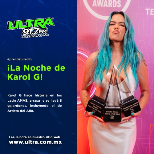 KAROL G LA GANADORA DE LOS LATIN AMERICAN MUSIC AWARDS 2023