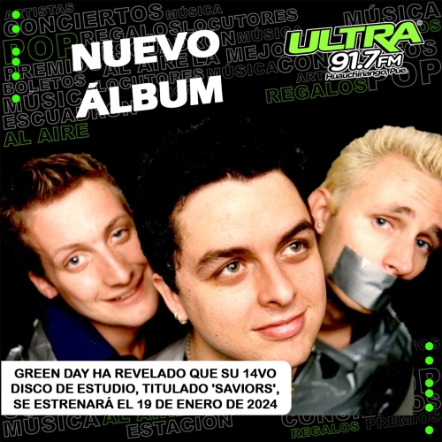 Green Day: ha anunciado su decimocuarto álbum de estudio, 'Saviors', que se lanzará el 19 de enero de 2024